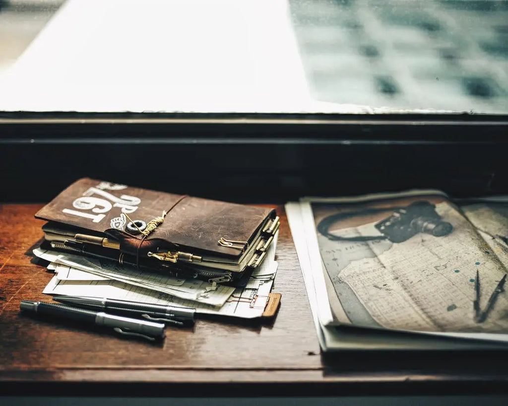 carnet de voyage en cuir