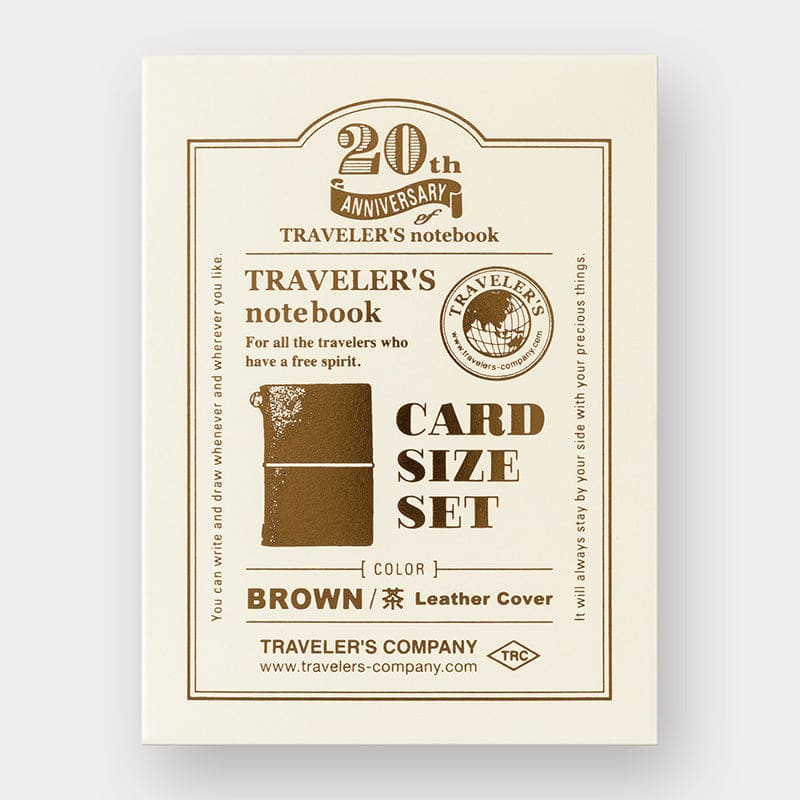 TRAVELER'S notebook 20th Anniversary Card Size Set Brown | THE